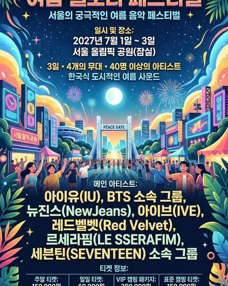 2027 서울 여름 멜로디 페스티벌 세로형 포스터