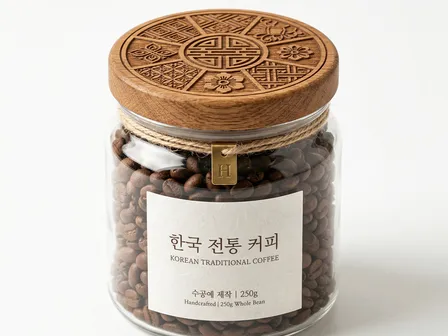 한국 전통 수공예 커피 이커머스 제품 사진 4장