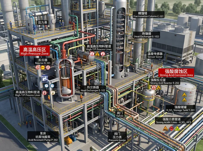 化工管道系统剖面