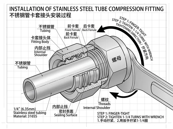 安装实操示意图