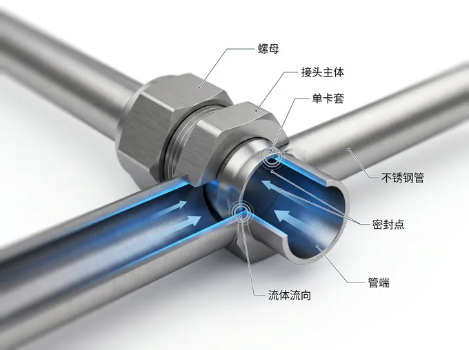 Ferrule connection cross-section